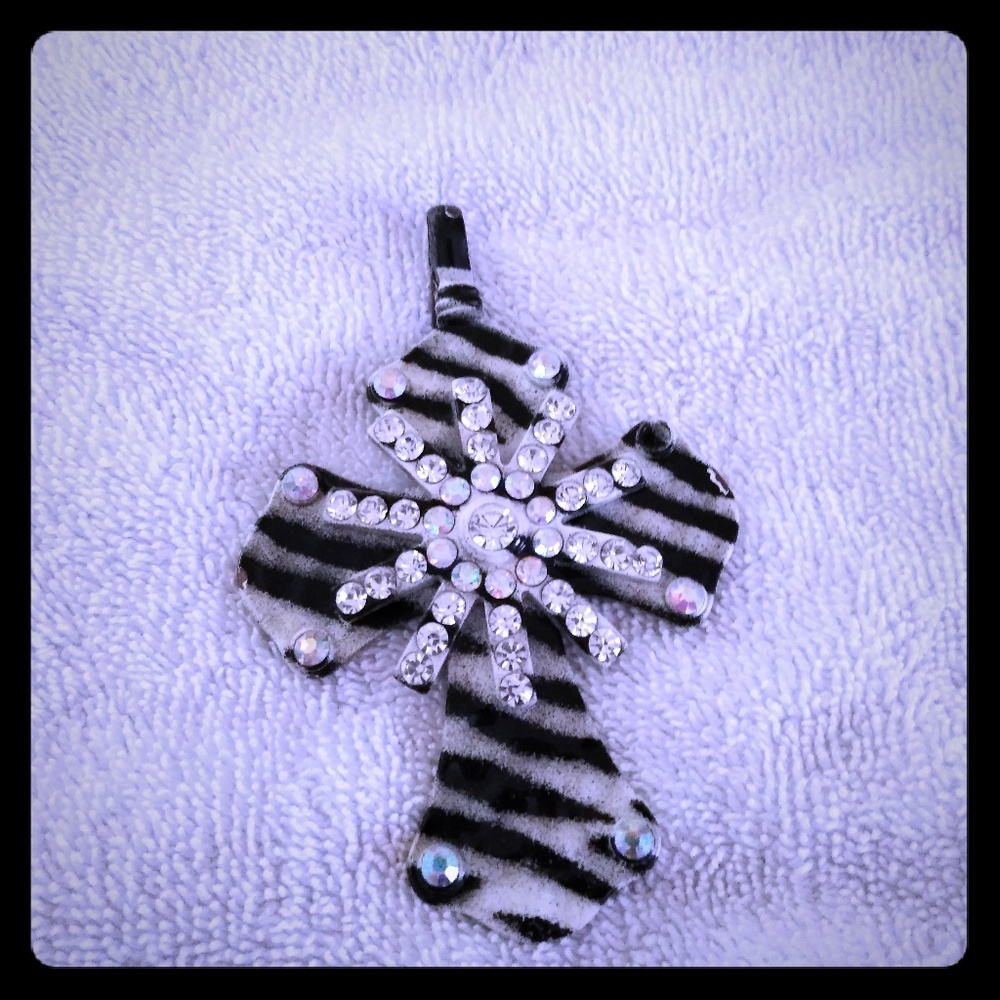 Zebra print luggage tag